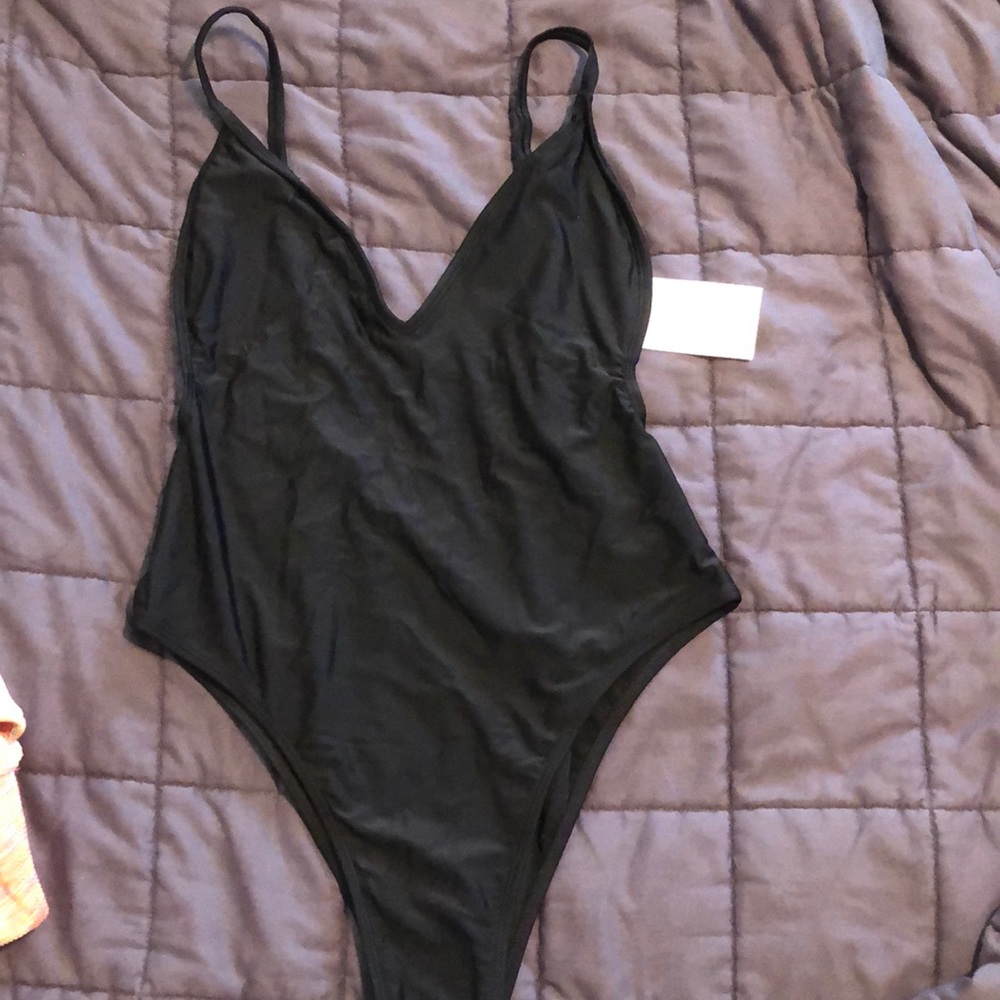 Black one piece bikini size M